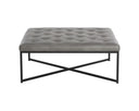 ENDALL OTTOMAN - BLACK BRAVO METAL