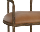 ZANATTA DINING ARMCHAIR - TAN LEATHER