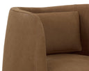 EMILIE SWIVEL LOUNGE CHAIR - NUBUCK CARAMEL LEATHER