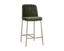 ZEKE COUNTER STOOL - ANTIQUE BRASS BERGEN OLIVE