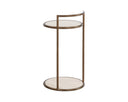 Forvyn End Table - RUSTIC BRONZE TRAVERTINE LOOK NATURAL