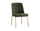 ZEKE DINING CHAIR - ANTIQUE BRASS BERGEN OLIVE