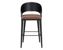 DEZIRAE BARSTOOL - BLACK COGNAC LEATHER