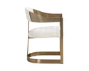 BEAUMONT DINING ARMCHAIR - ANTIQUE BRASS RHEA LIGHT BARLEY