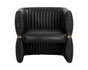 TRYOR LOUNGE CHAIR - VINTAGE BLACK NIGHT LEATHER