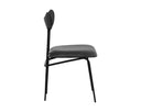 GIBBONS DINING CHAIR - BLACK BRAVO PORTABELLA
