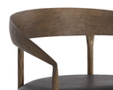 ZANATTA DINING ARMCHAIR - CHARCOAL BLACK LEATHER