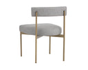 SENECA DINING CHAIR - ANTIQUE BRASS ARENA CEMENT