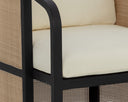 PALERMO DINING CHAIR - CHARCOAL STINSON CREAM