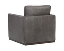PORTMAN SWIVEL LOUNGE CHAIR - MARSEILLE CONCRETE LEATHER