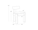 HORTON DINING CHAIR - DARK BROWN SAHARA SAND LEATHER