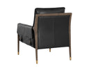 MAUTI ARMCHAIR - DISTRESSED BROWN CORTINA BLACK LEATHER