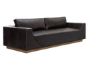 ANAKIN SOFA - LIGHT OAK TUSCANY WARM BLACK LEATHER