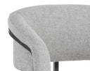 MARRIS DINING ARMCHAIR - GUNMETAL BELFAST HEATHER GREY