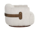 TADEO SWIVEL ARMCHAIR - WARM BROWN DOVE CREAM