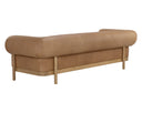 BROMLEY SOFA - RUSTIC OAK LUDLOW SESAME LEATHER