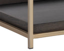REBEL CONSOLE TABLE WITH DRAWERS - GOLD CHARCOAL GREY
