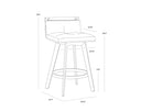 ARIZONA SWIVEL COUNTER STOOL - CASTILLO BLACK