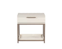 Calden Nightstand - SMALL CHAMPAGNE GOLD CREAM