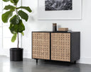OMARI SIDEBOARD - SMALL SUEDE LIGHT TAN LEATHER