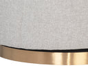 HAZEL SWIVEL LOUNGE CHAIR - GOLD BELFAST HEATHER GREY