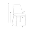 MARIE DINING CHAIR - BELFAST HEATHER GREY BRAVO METAL