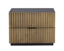 CARLIN NIGHTSTAND - BLACK ANTIQUE BRASS