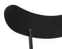 GIBBONS DINING CHAIR - BLACK BRAVO PORTABELLA