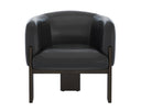 TRINE LOUNGE CHAIR - DARK BROWN VINTAGE BLACK NIGHT LEATHER