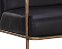 LATHAN LOUNGE CHAIR - CHARCOAL BLACK LEATHER