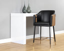 CARTER COUNTER STOOL - NAPA BLACK NAPA COGNAC