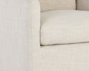 GLENROSE WHEELED DINING ARMCHAIR - EFFIE LINEN