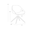 MCCOY SWIVEL DINING CHAIR - NIGHTFALL BLACK NOVEMBER GREY