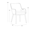 FRANKLIN DINING ARMCHAIR - BRAVO CREAM