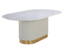 Sunden Dining Table - OVAL WHITE MARBLE 84