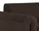 ROMER ARMCHAIR - BRUSHED GOLD NUBUCK COCOA LEATHER