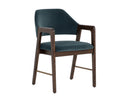 MILTON DINING ARMCHAIR - SMOKE ACACIA MEG DUSTY TEAL