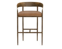 ZANATTA BARSTOOL - TAN LEATHER