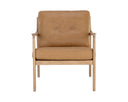 GILMORE LOUNGE CHAIR - LIGHT OAK SAHARA CAMEL LEATHER