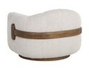 TADEO SWIVEL ARMCHAIR - WARM BROWN DOVE CREAM