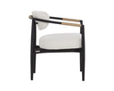 MARITA DINING ARMCHAIR - BLACK LOUIS CREAM