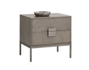 JADE NIGHTSTAND - ANTIQUE SILVER ASH GREY