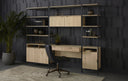 Duren Modular Bookcase - SMALL RUSTIC OAK BLACK