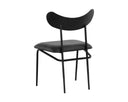 GIBBONS DINING CHAIR - BLACK BRAVO PORTABELLA