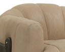 TADEO SWIVEL ARMCHAIR - DARK BROWN SAHARA SAND LEATHER