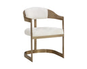 BEAUMONT DINING ARMCHAIR - ANTIQUE BRASS RHEA LIGHT BARLEY