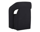 KENDRICK WHEELED DINING ARMCHAIR - ABBINGTON BLACK
