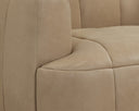 TADEO SWIVEL ARMCHAIR - DARK BROWN SAHARA SAND LEATHER