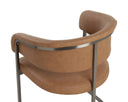 MARRIS DINING ARMCHAIR - GUNMETAL MILLIKEN COGNAC