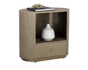 SIENA NIGHTSTAND - OVAL ANTIQUE BRASS